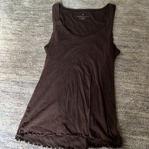 Brown ribbed tank women’s Banana Republic